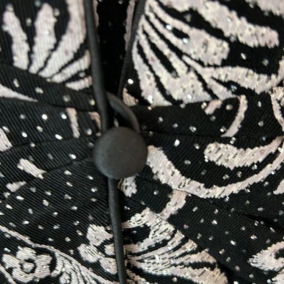 Alex Evening Twin Set Sz Large Diamond Glitter Scoop Neck Tank 3/4 Sleeve Jacket - Picture 4 of 16